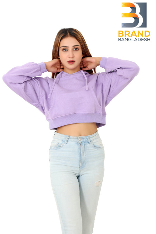 Girls Crop Top Hoodie
