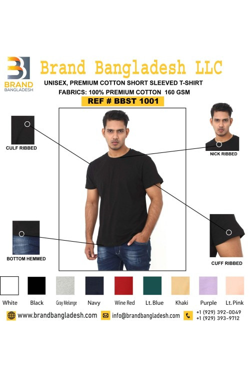 3 set Premium Cotton Jersey Short Sleeve T-Shirt